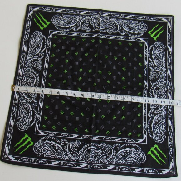 NEW Monster Energy Black Hat Cap and Clear Fanny Pack Waist Bag Bandana Set - Picture 14 of 15